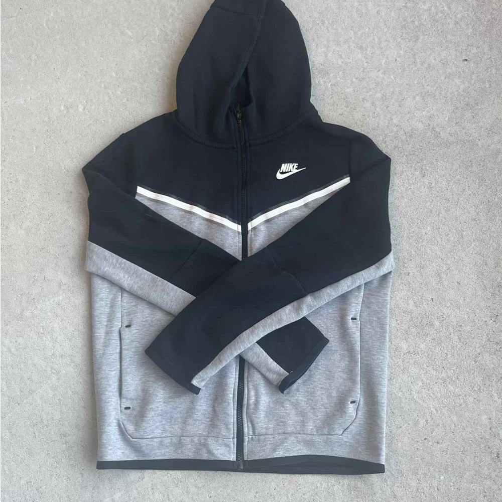 Nike Tech Black and Gray Hoodie